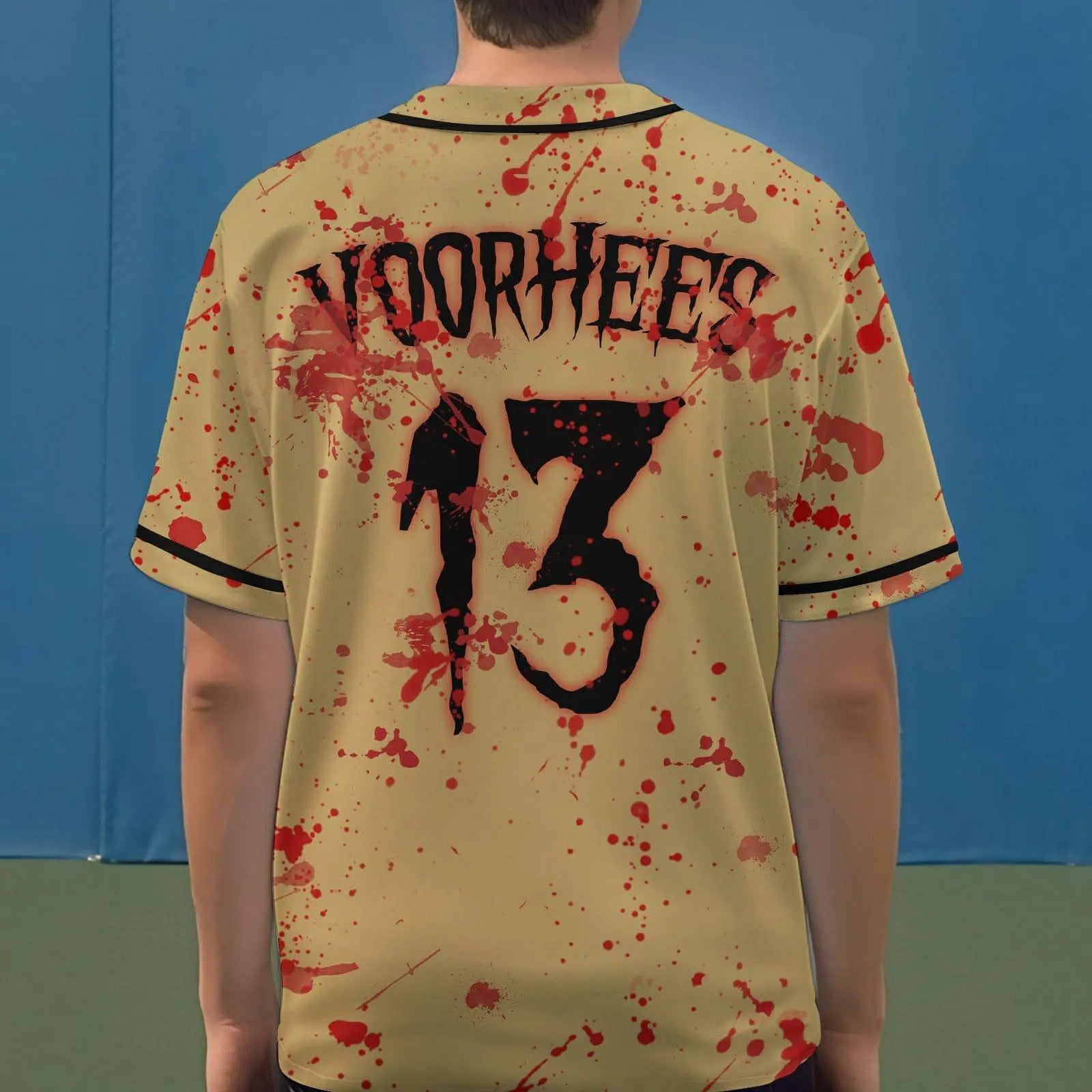 Halloween Horror Creepy Movie Outfit, Bloody Spooky Jersey