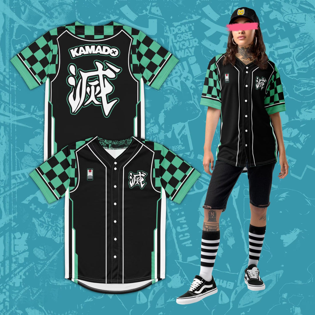 Tanjiro Kamado Demon Slayer baseball jersey