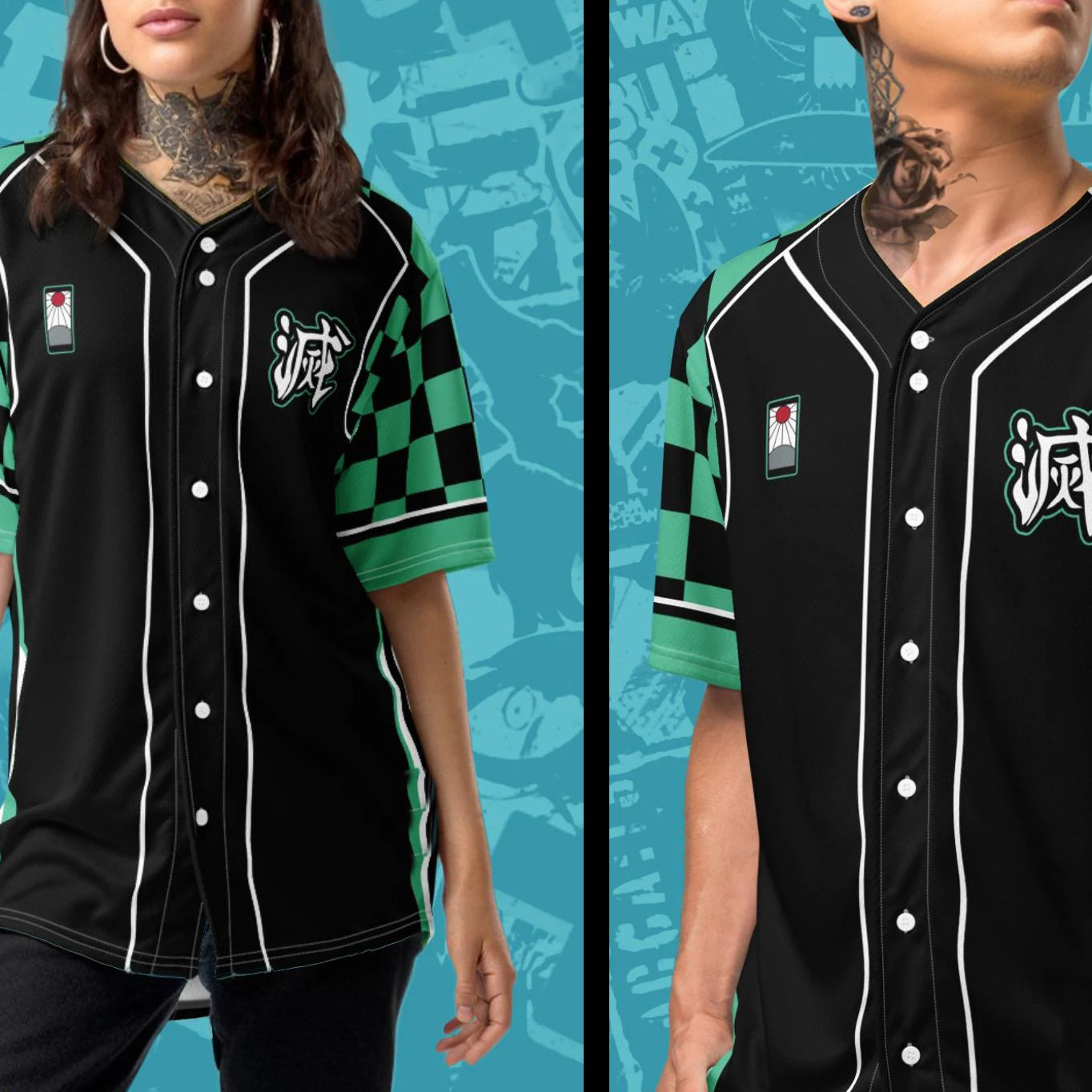 Tanjiro Kamado Demon Slayer baseball jersey