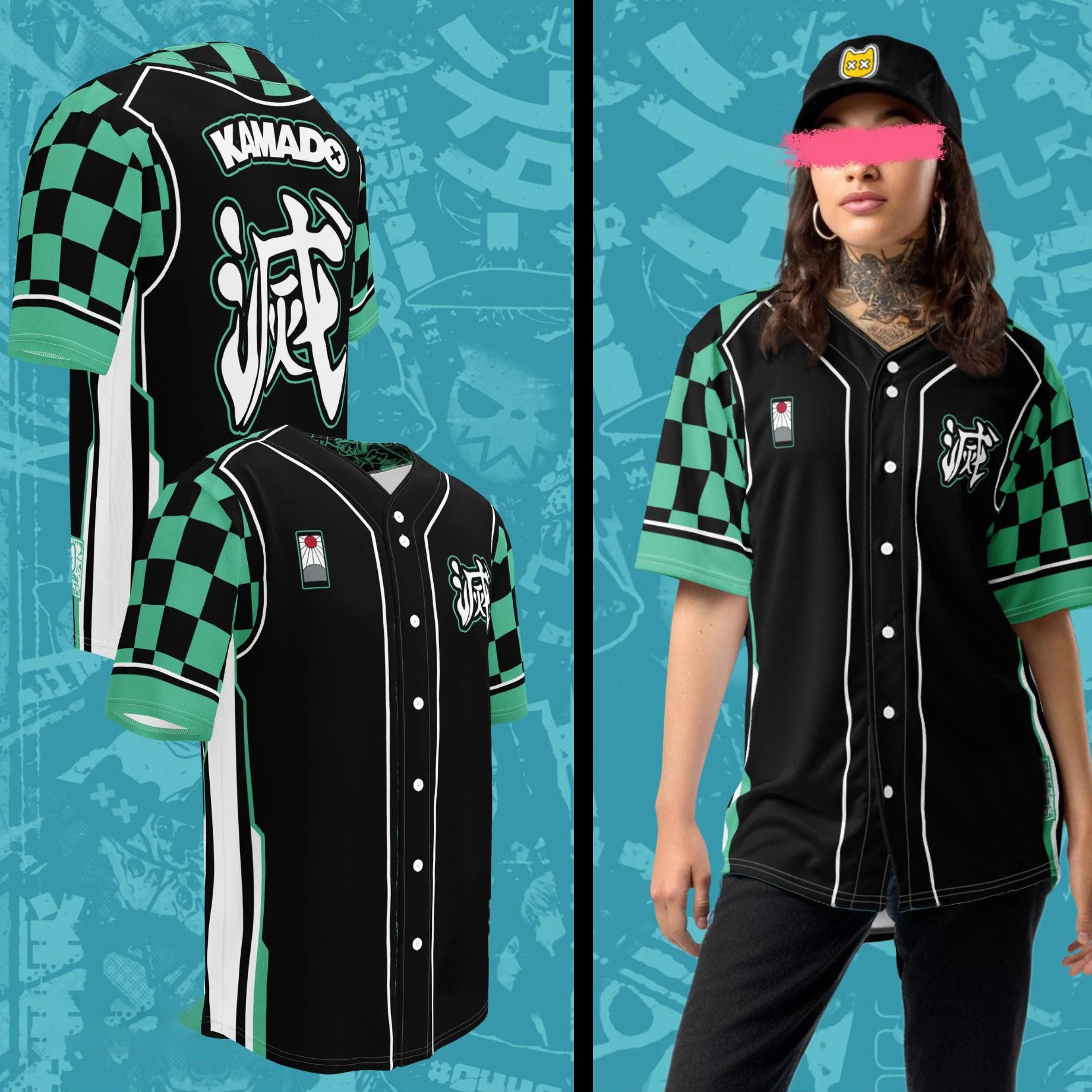 Tanjiro Kamado Demon Slayer baseball jersey