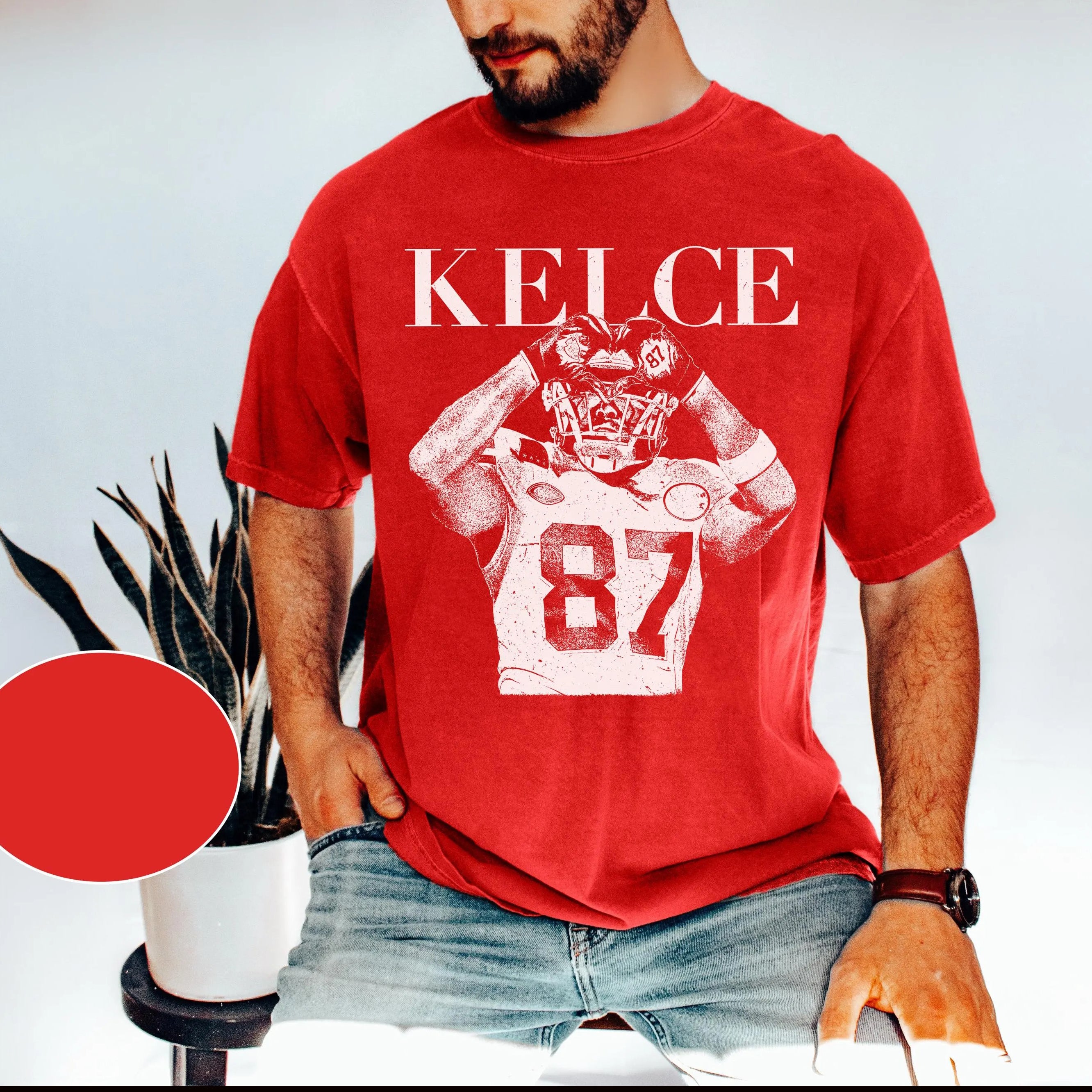 Vintage Travis Kelce & TS Era T-Shirt: Kansas Chiefs Fan Apparel