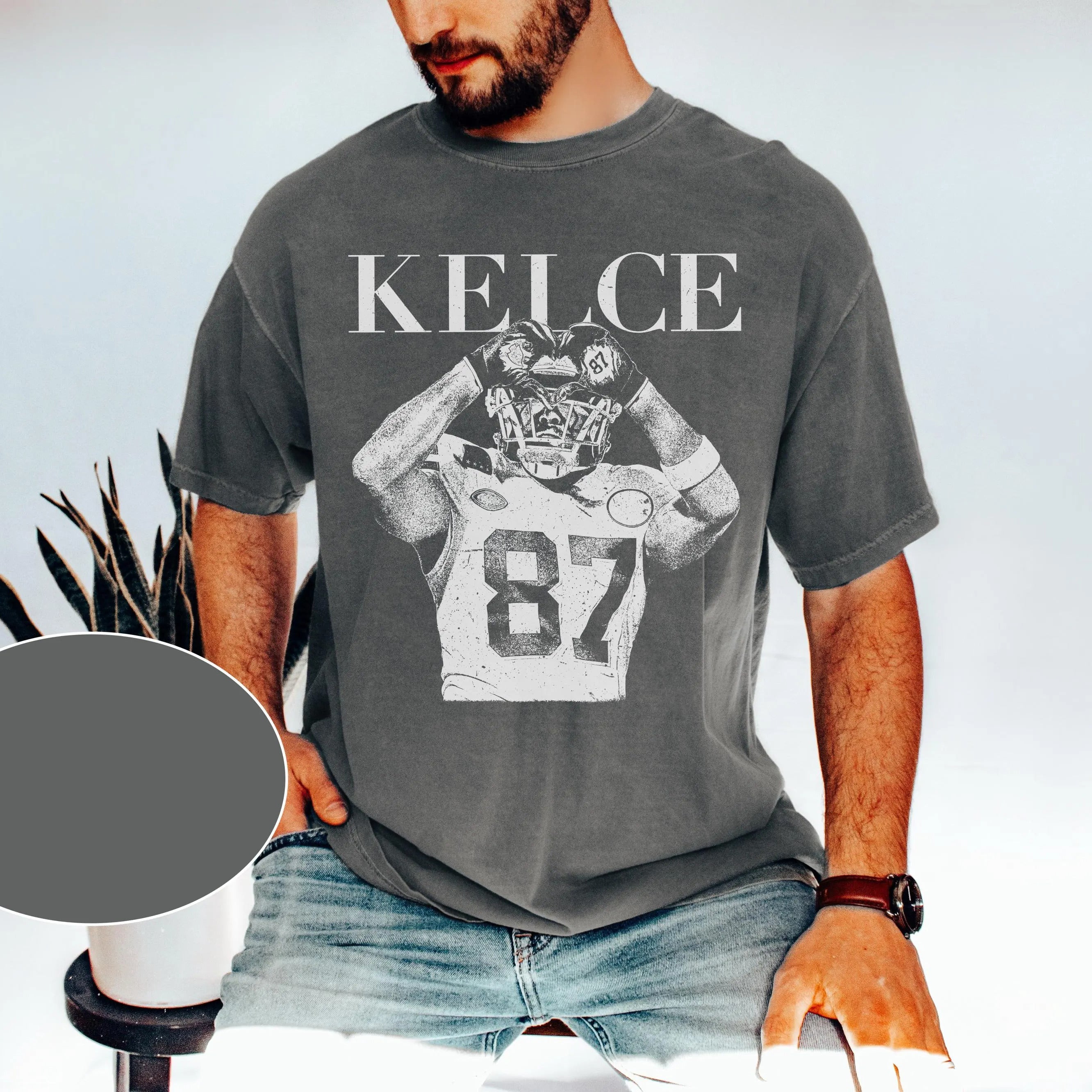 Vintage Travis Kelce & TS Era T-Shirt: Kansas Chiefs Fan Apparel