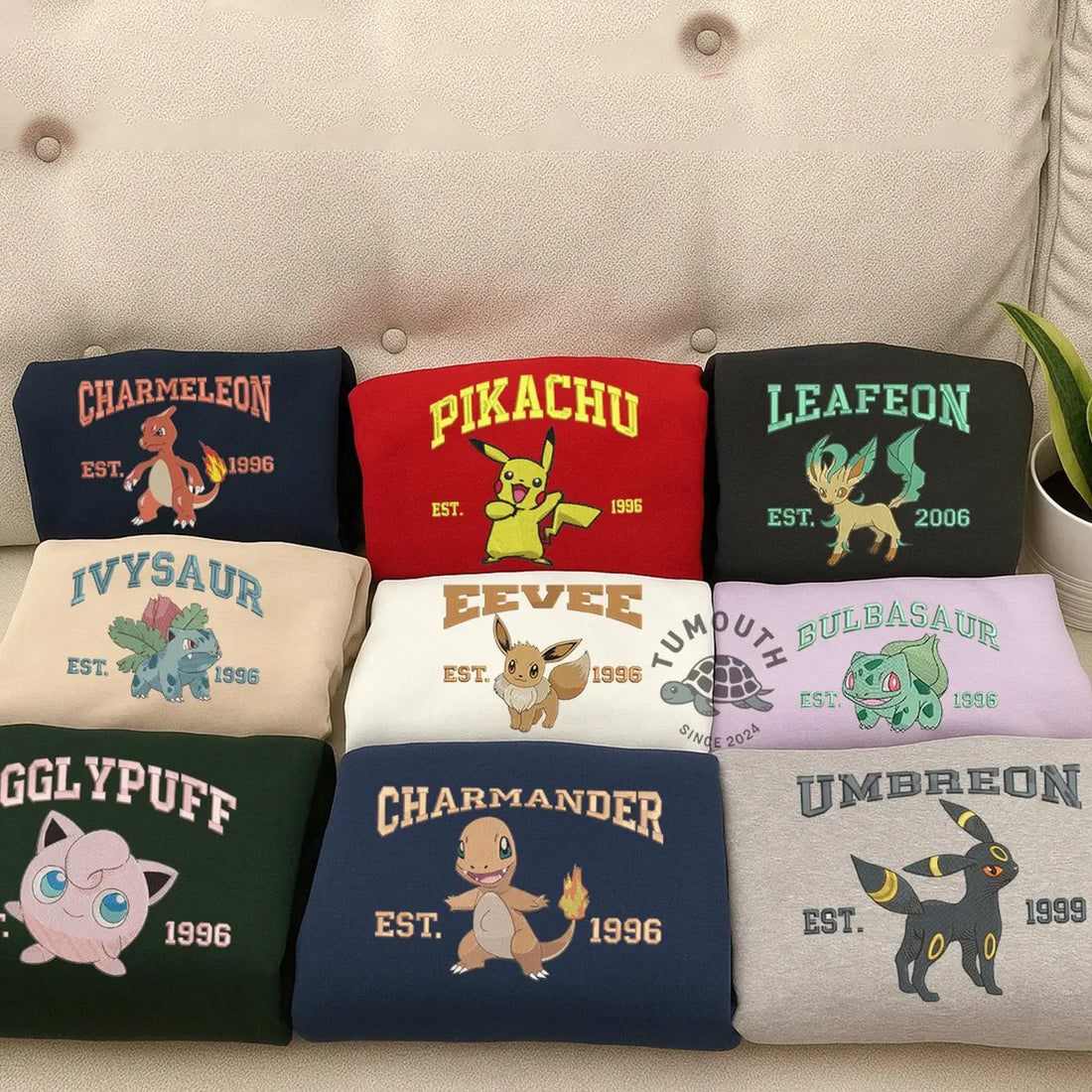 Custom Anime Poke Character Embroidered Sweatshirt