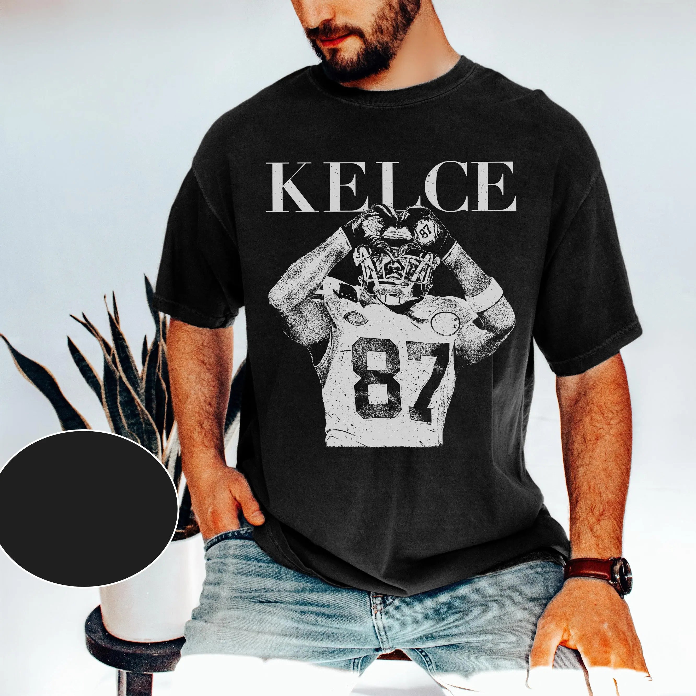 Vintage Travis Kelce & TS Era T-Shirt: Kansas Chiefs Fan Apparel