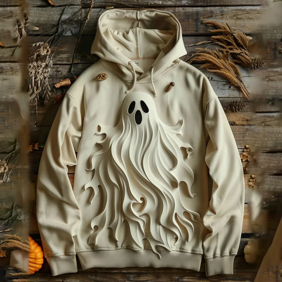 Halloween Ghosts Printed Casual Hoodie
