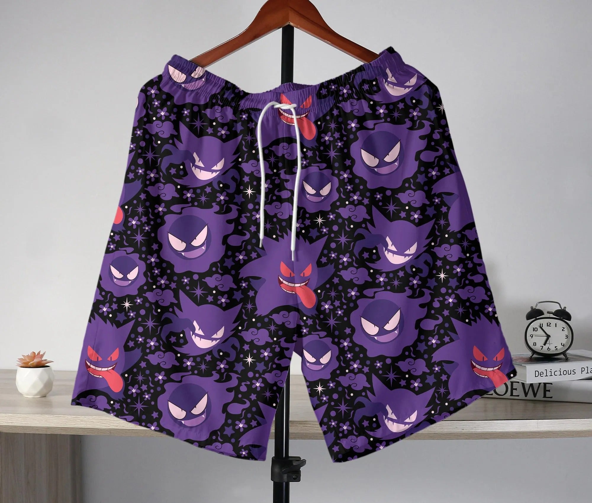 Gengar Hawaiian Shirt Tropical Button Up Shirt Summer Hawaiian Short Tropical Hawaii Set Gengar Shirt Gifts