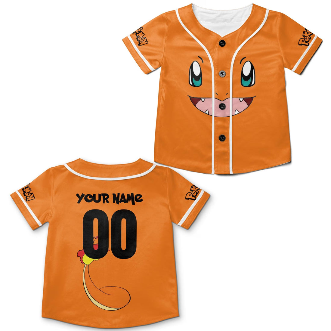 Personalized PKM Baseball Jerseys, Custom Anime Jersey, Cartoon Birthday Boy Jersey, Pika Birthday Family Matching Shirts, Team Jerseys
