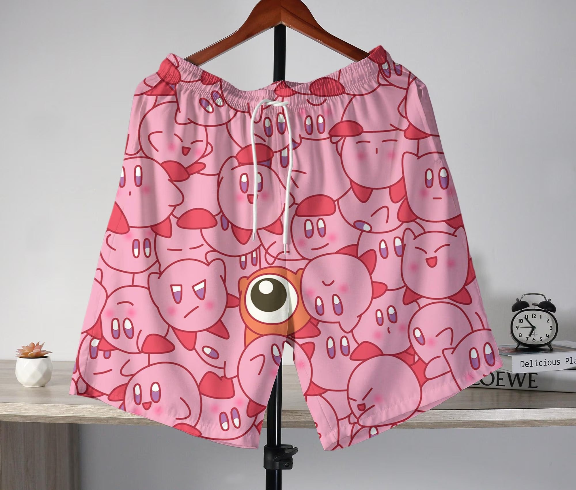 Kirby Hawaiian Shirt Tropical Button Up Shirt Summer Hawaiian Short Tropical Hawaii Set Kirby Shirt Gifts