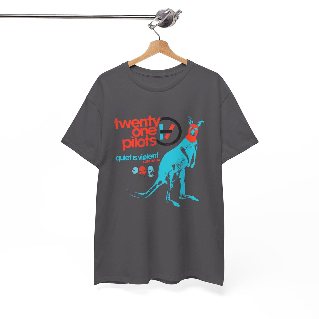 Twenty One Pilots Australia Edition Quiet is Violent T-shirt Unisex Heavy Cotton