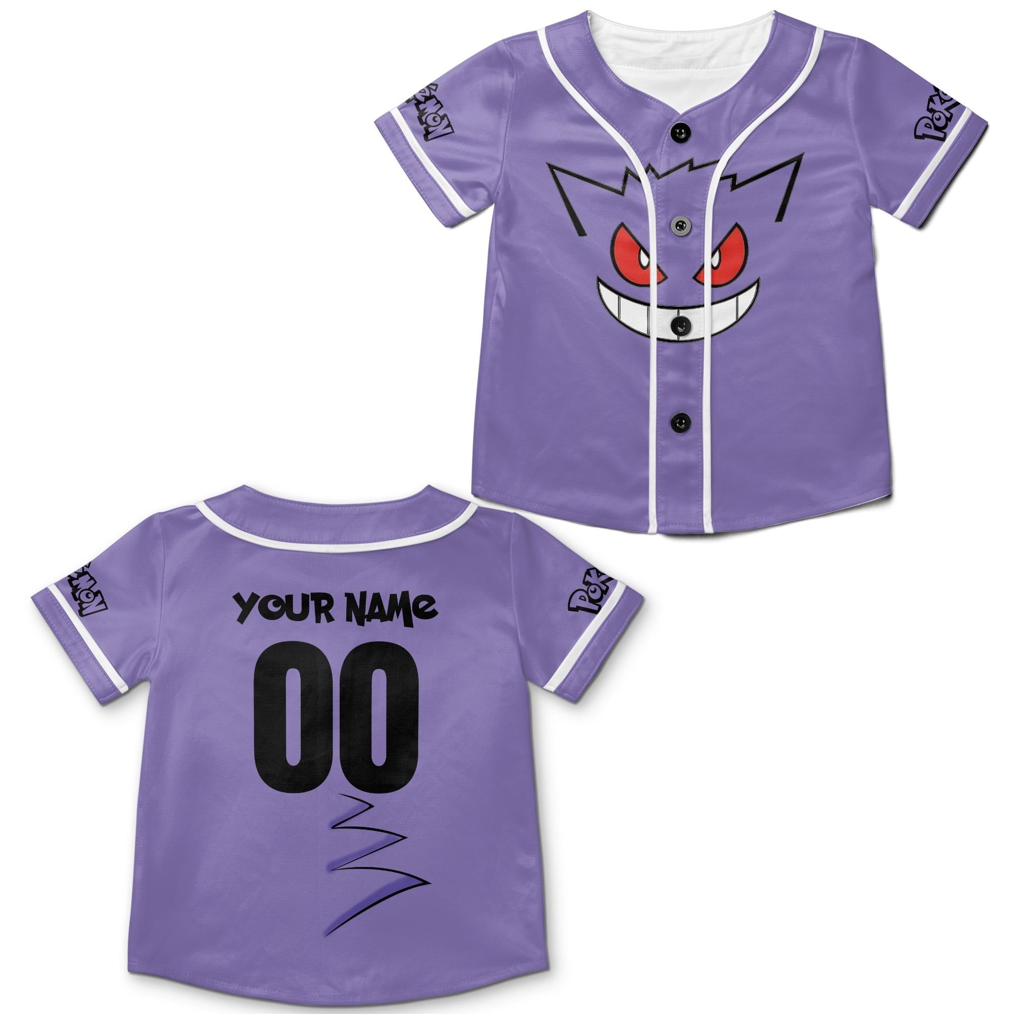 Personalized PKM Baseball Jerseys, Custom Anime Jersey, Cartoon Birthday Boy Jersey, Pika Birthday Family Matching Shirts, Team Jerseys
