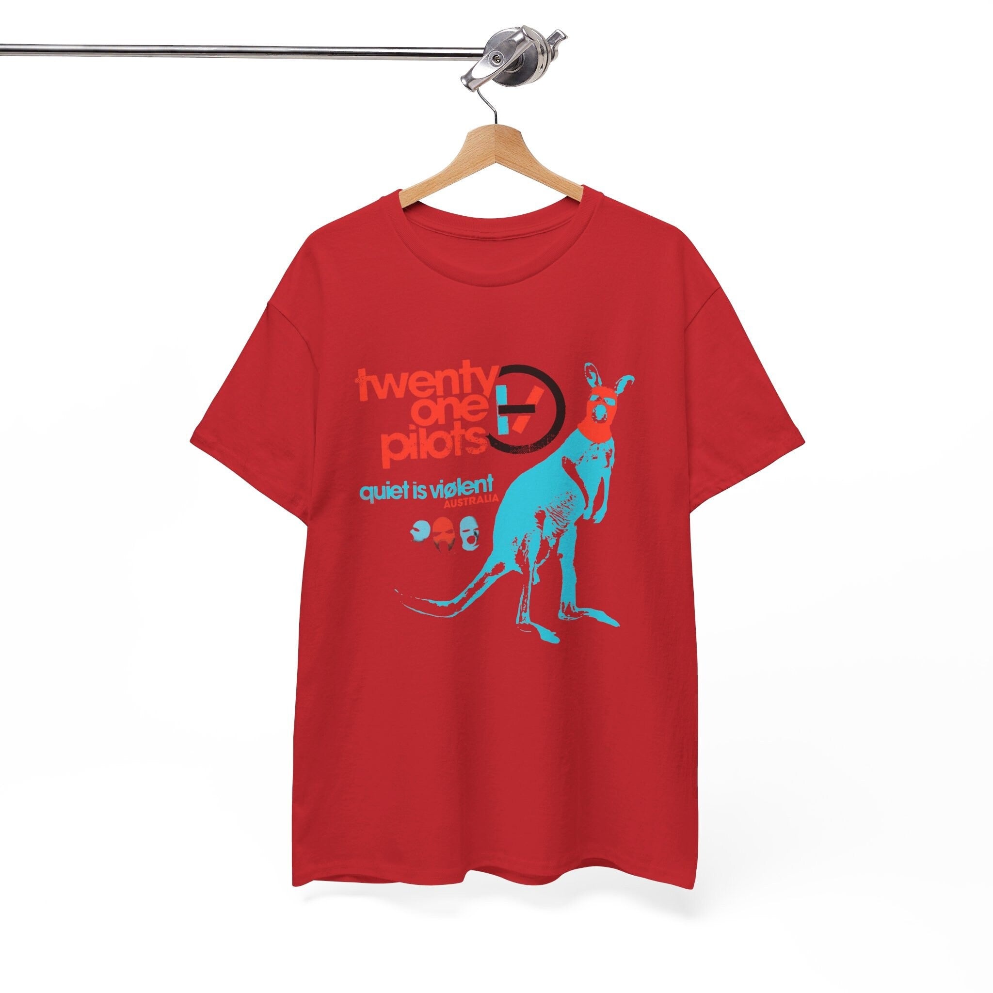 Twenty One Pilots Australia Edition Quiet is Violent T-shirt Unisex Heavy Cotton
