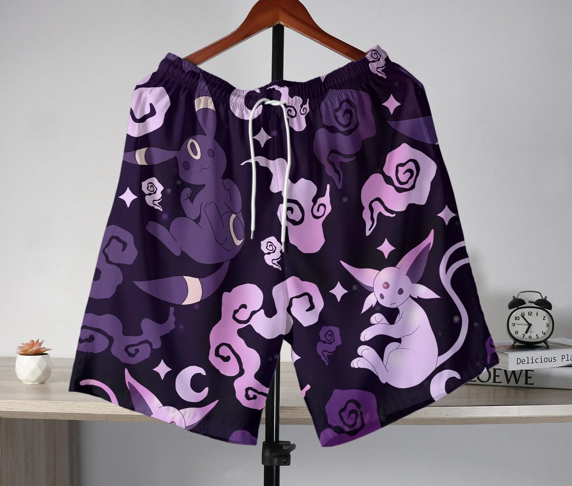 Umbreon Hawaiian Shirt Espeon Hawaii Set Tropical Button Up Shirt Summer Hawaiian Short Umbreon Shirt Gifts