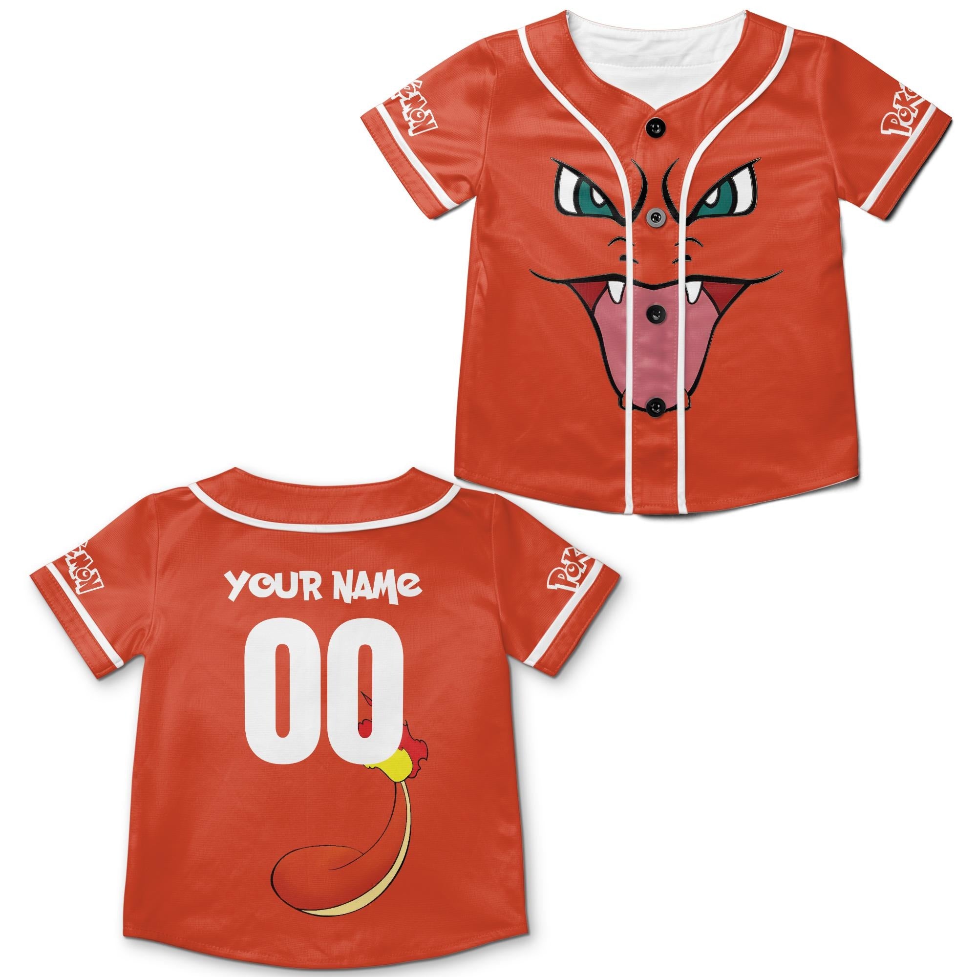 Personalized PKM Baseball Jerseys, Custom Anime Jersey, Cartoon Birthday Boy Jersey, Pika Birthday Family Matching Shirts, Team Jerseys