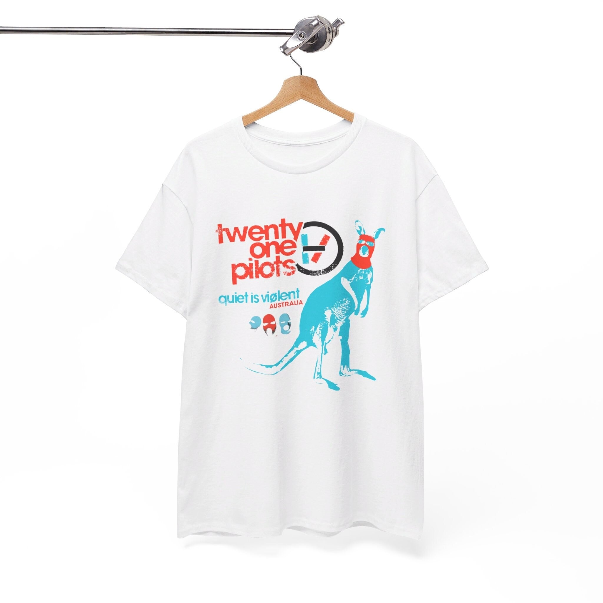 Twenty One Pilots Australia Edition Quiet is Violent T-shirt Unisex Heavy Cotton