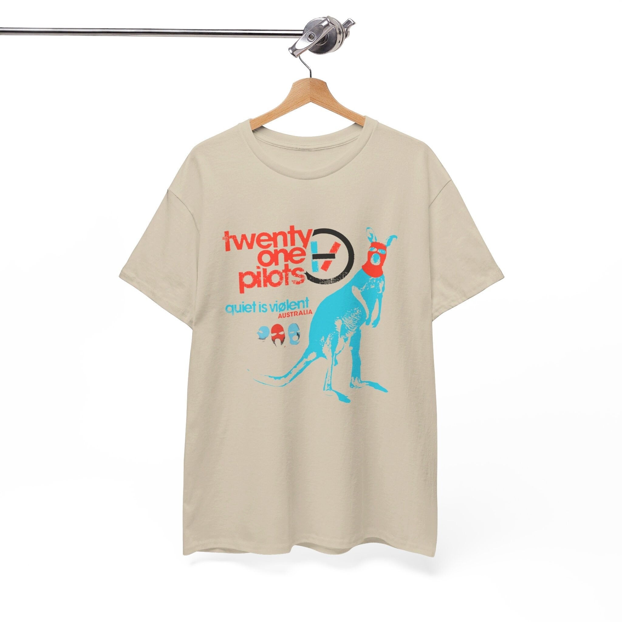 Twenty One Pilots Australia Edition Quiet is Violent T-shirt Unisex Heavy Cotton