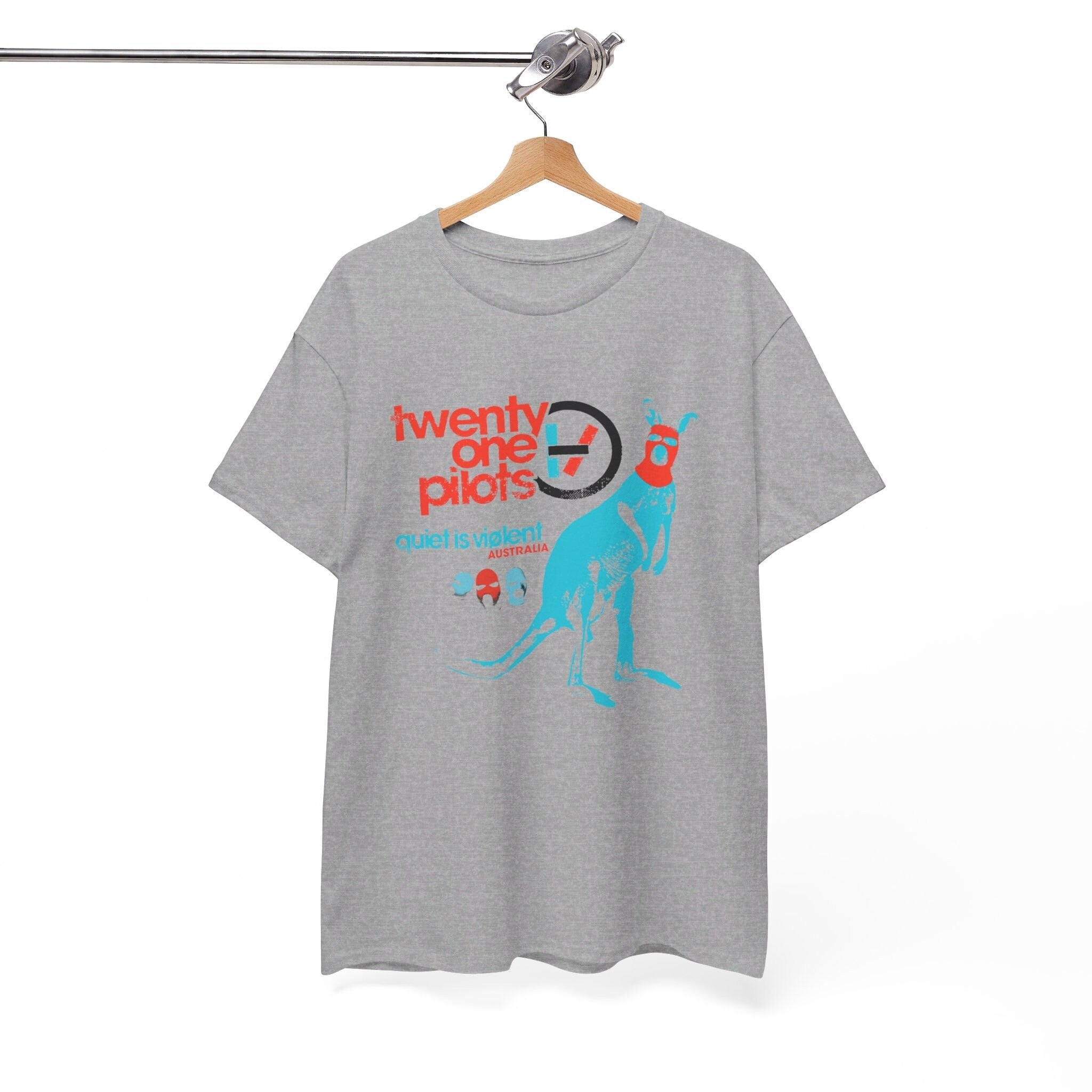 Twenty One Pilots Australia Edition Quiet is Violent T-shirt Unisex Heavy Cotton