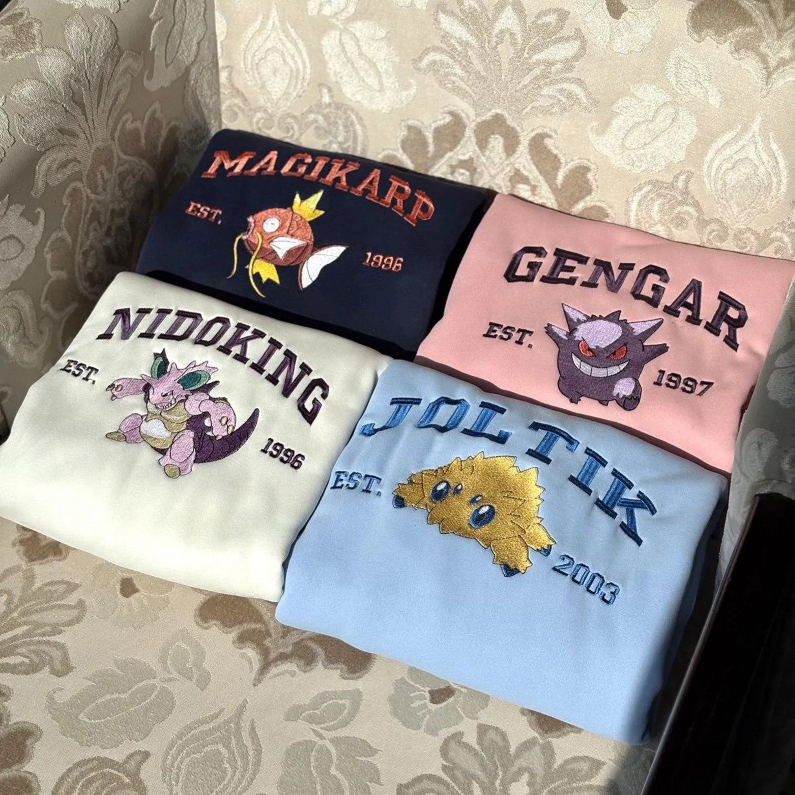 Custom Anime Poke Character Embroidered Sweatshirt