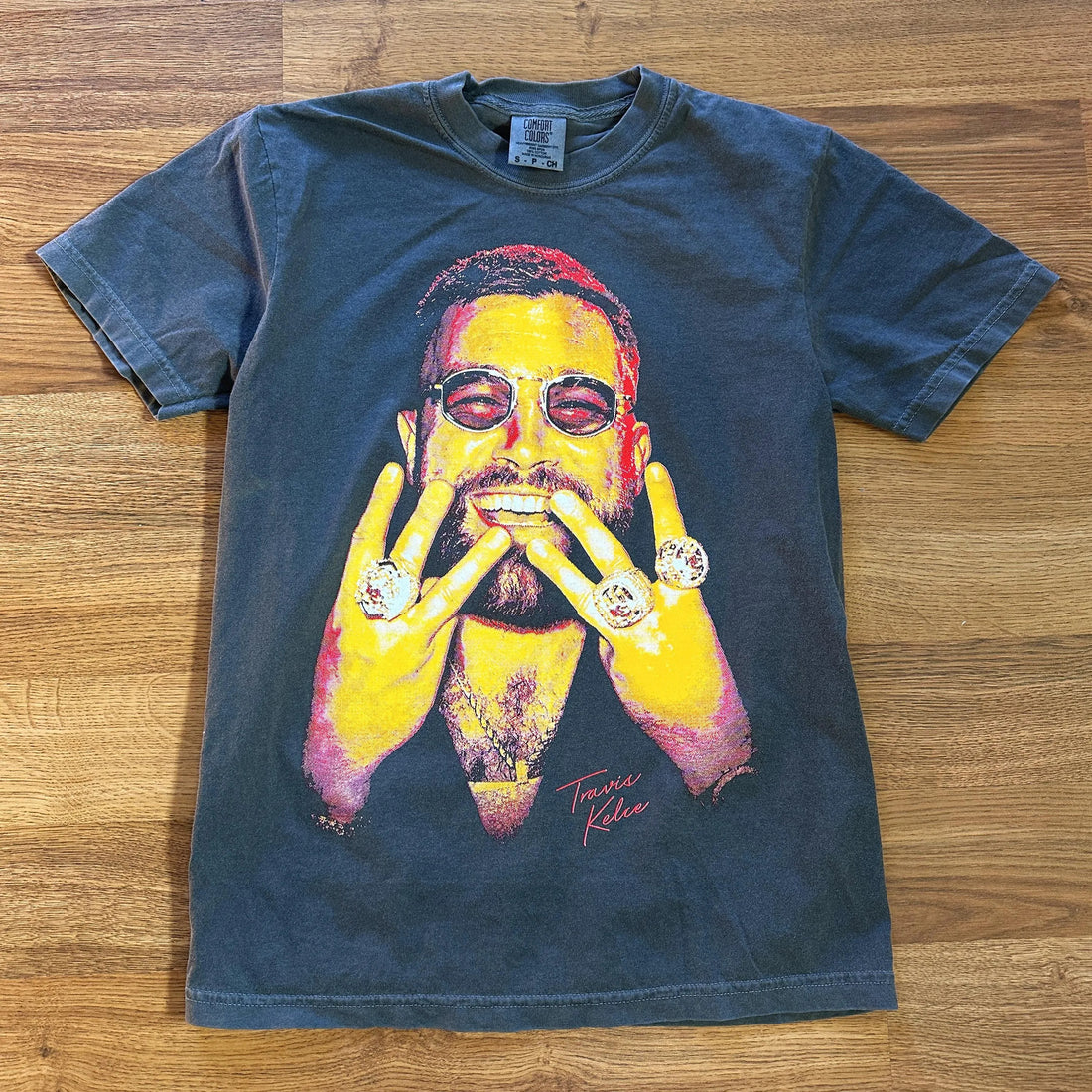 Travis Kelce "Three Rings" T-Shirt - Kansas City Chiefs Football