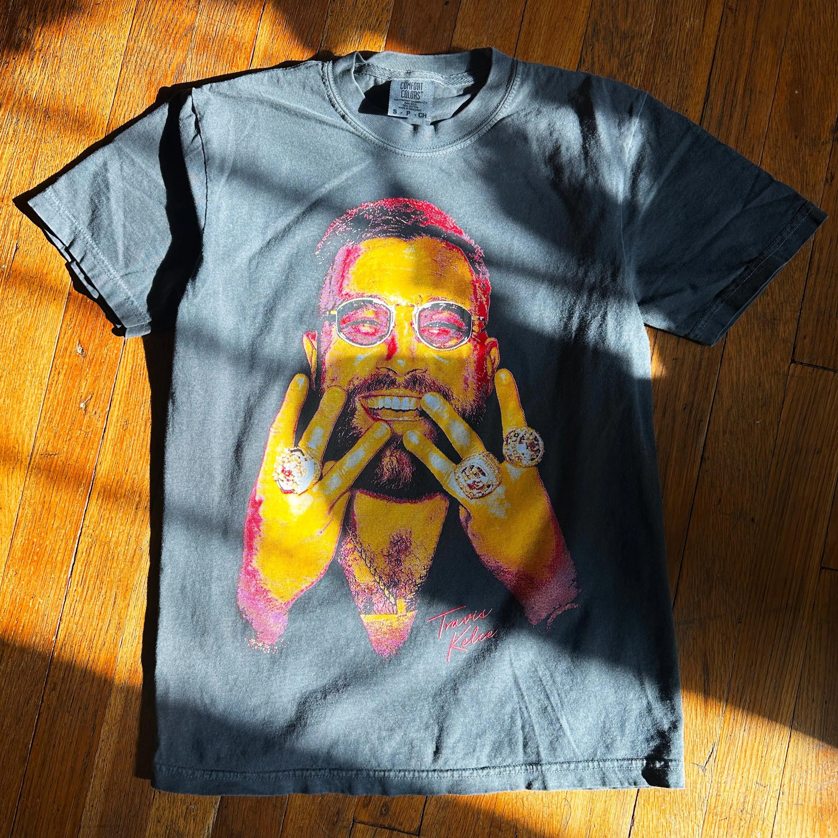 Travis Kelce "Three Rings" T-Shirt - Kansas City Chiefs Football