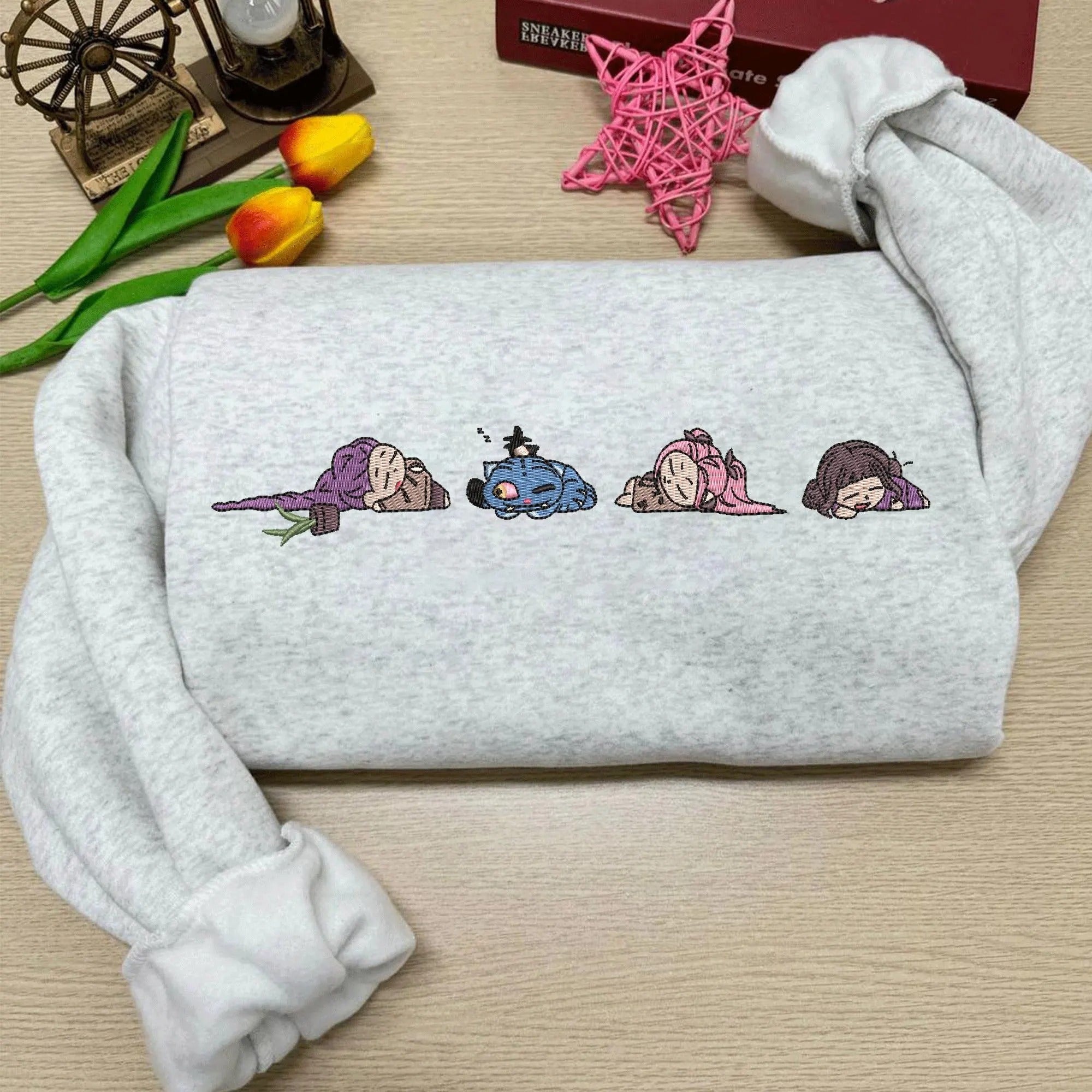 KPDH Embroidered Shirt, Dem0n H.u.n.t.e.r Embroidery Sweatshirt