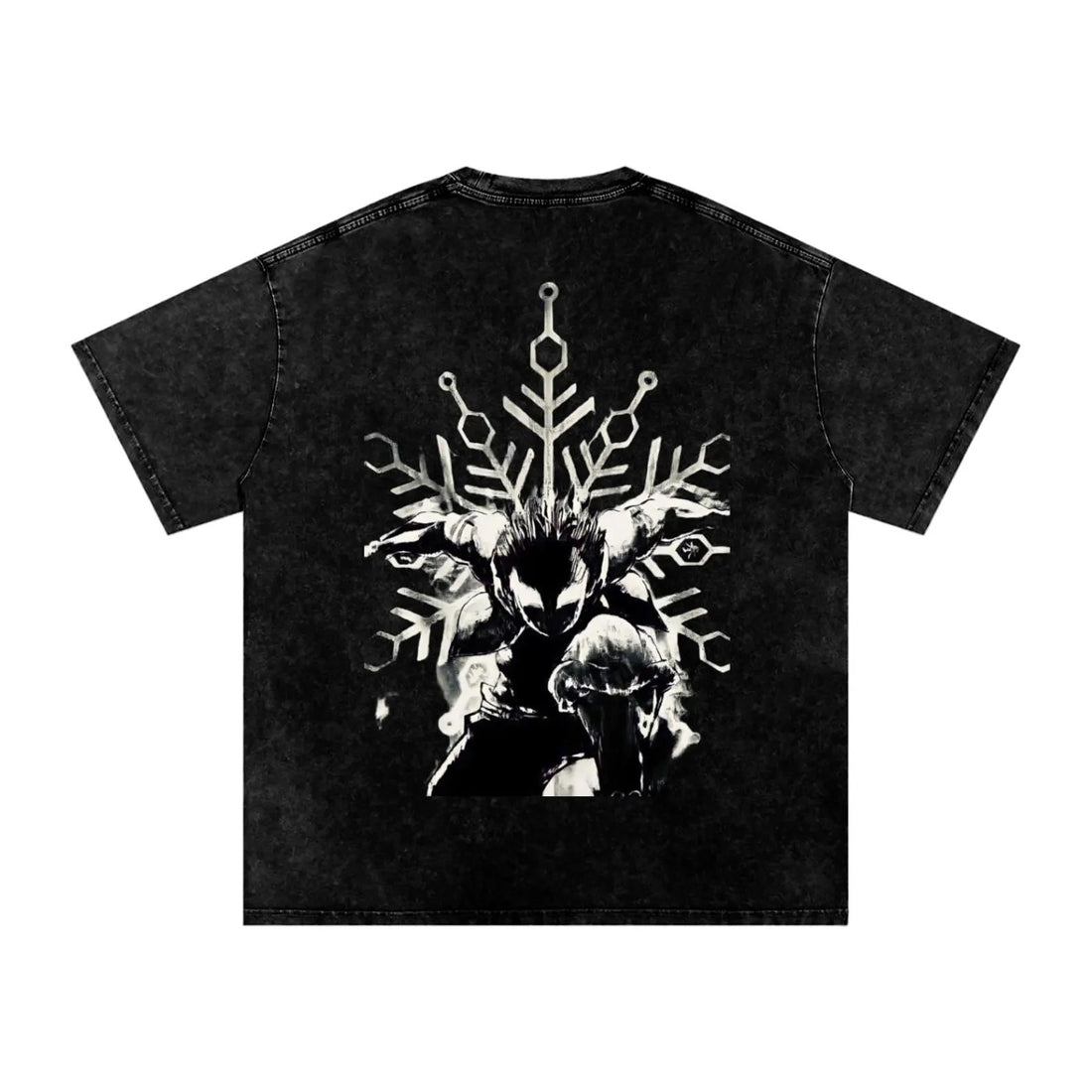 Demon Slayer Anime Acid Wash Oversize T-Shirt Tanjiro Kamado Anime Tee Gift For Him