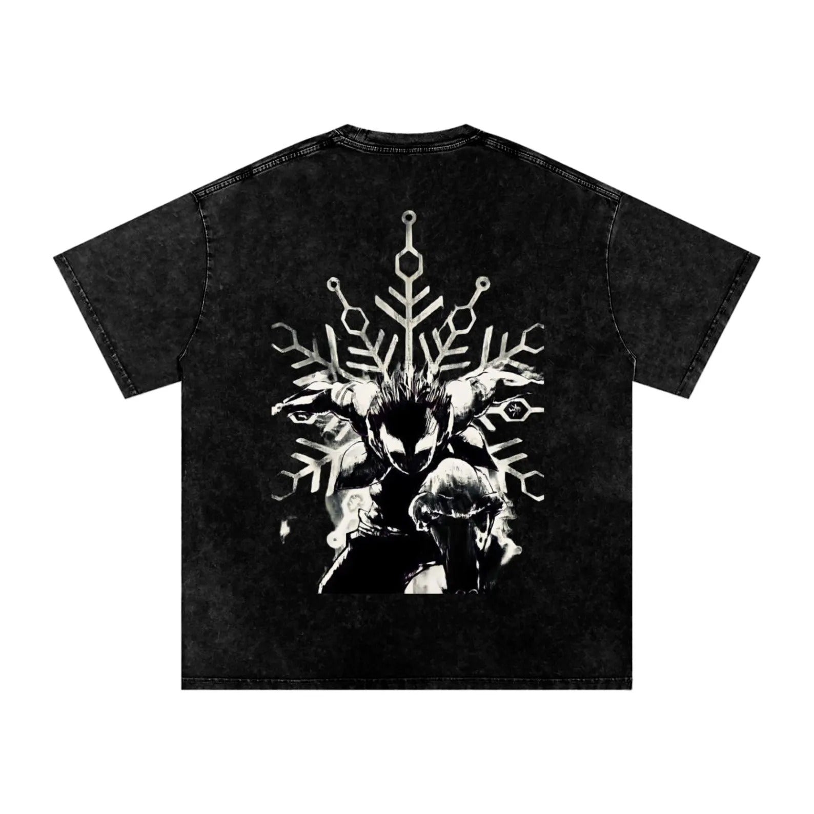 Demon Slayer Anime Acid Wash Oversize T-Shirt Tanjiro Kamado Anime Tee Gift For Him