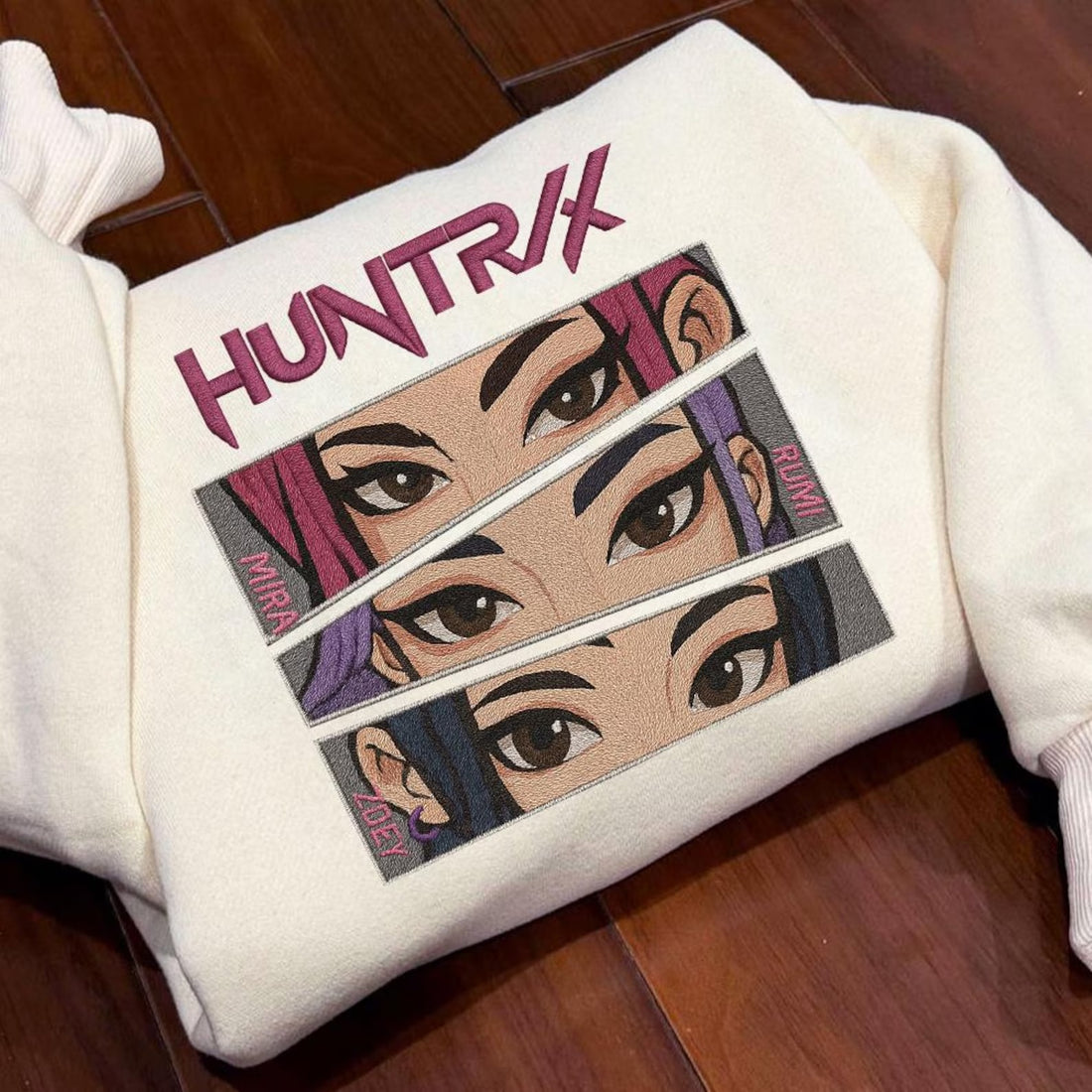 Huntrix Demon Hunter KPOP Band Embroidery Sweatshirt