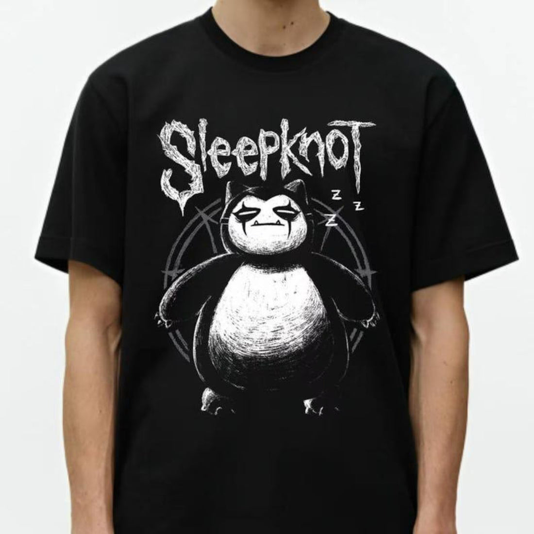 Funny Snorlax X Sleepknot Graphic Print Cotton T-shirt