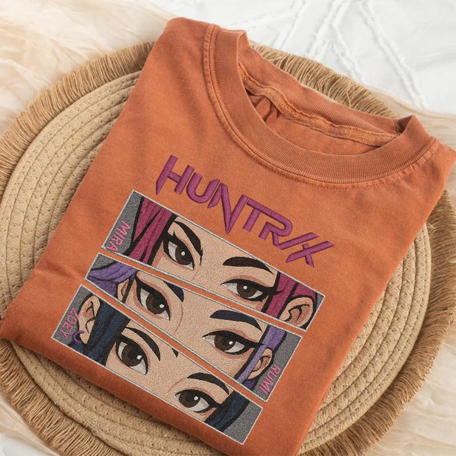 Huntrix Demon Hunter KPOP Band Embroidery Sweatshirt
