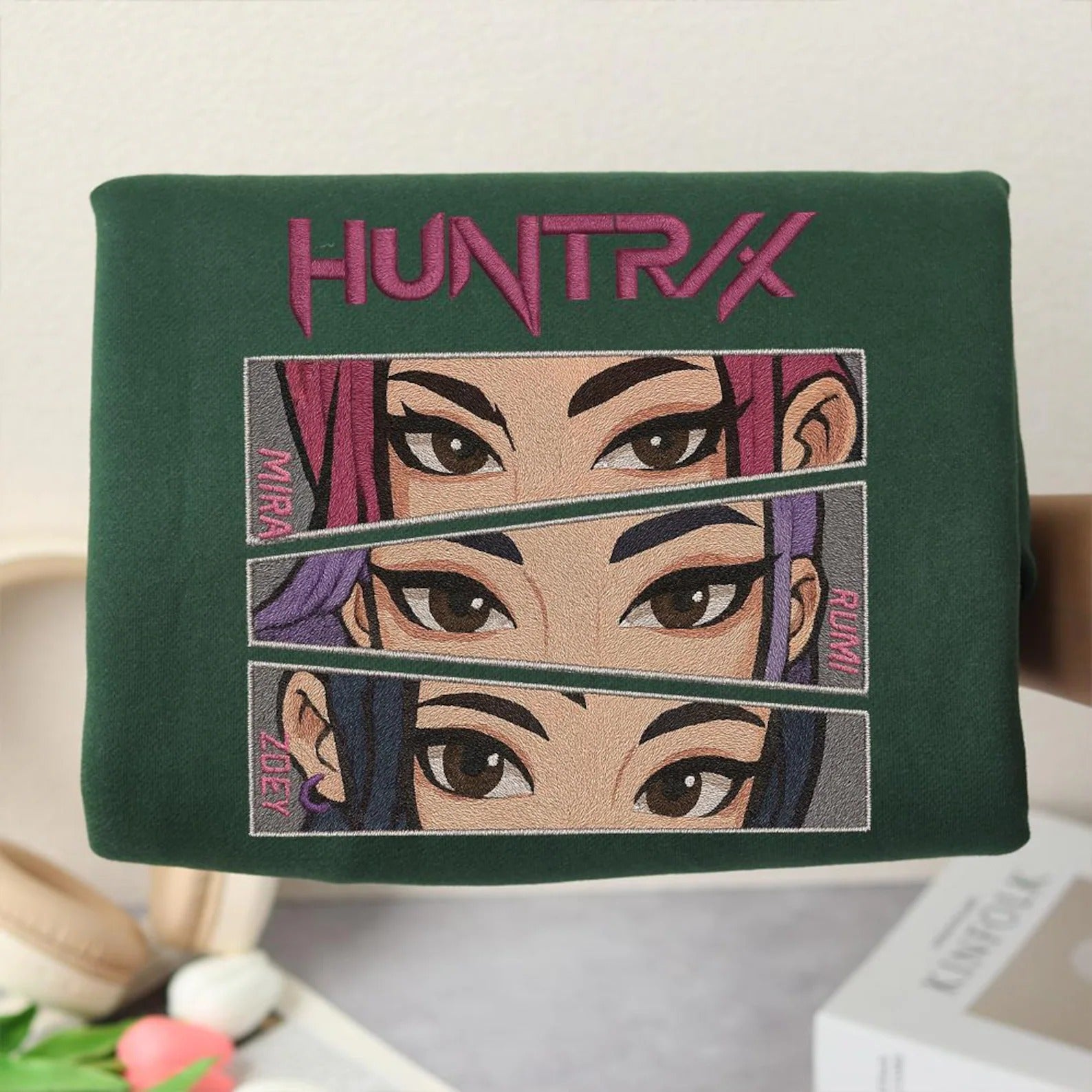 Huntrix Demon Hunter KPOP Band Embroidery Sweatshirt