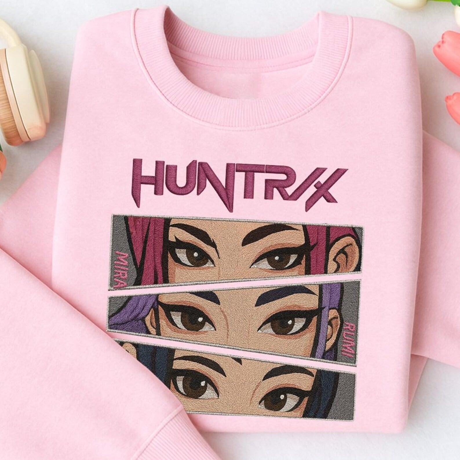 Huntrix Demon Hunter KPOP Band Embroidery Sweatshirt