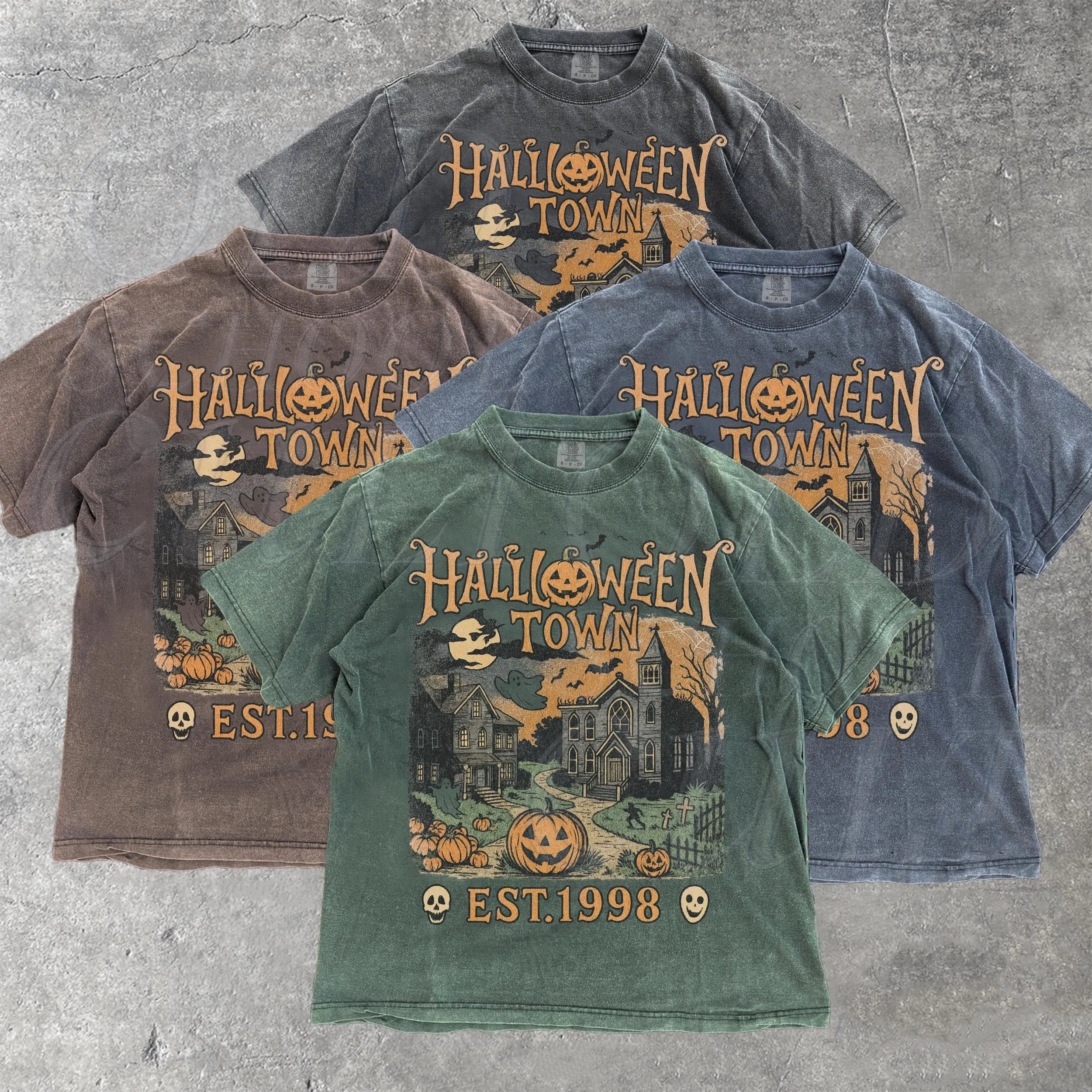 Halloweentown Est 1998 Vintage 90s Style Graphic T-Shirt