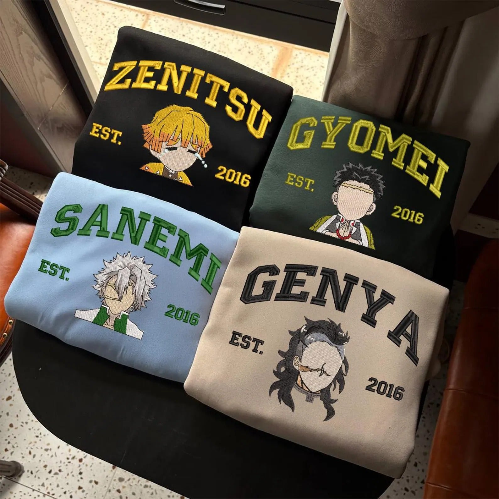 Anime Embroidered Sweatshirt, Embroidered Anime Shirt