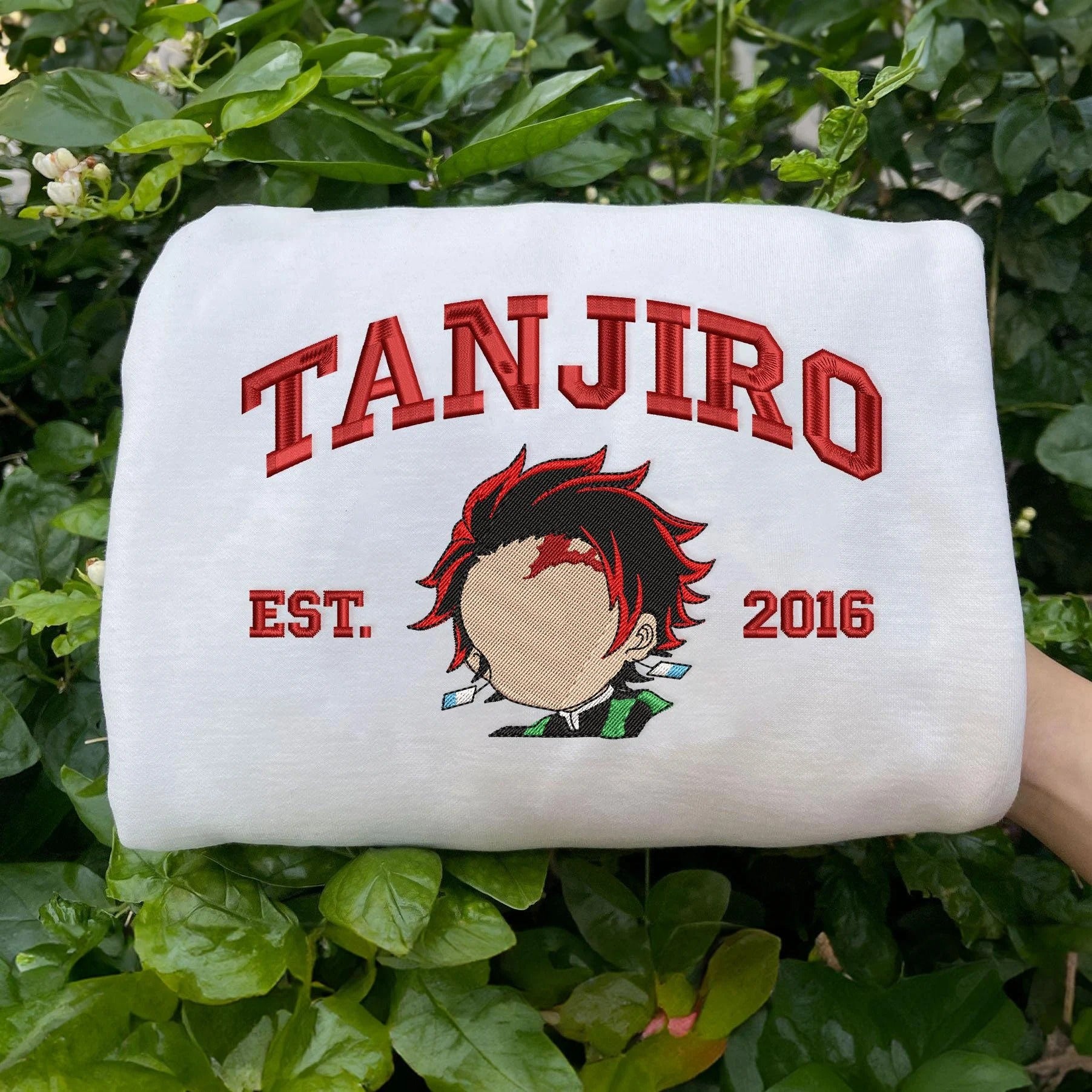 Anime Embroidered Sweatshirt, Embroidered Anime Shirt