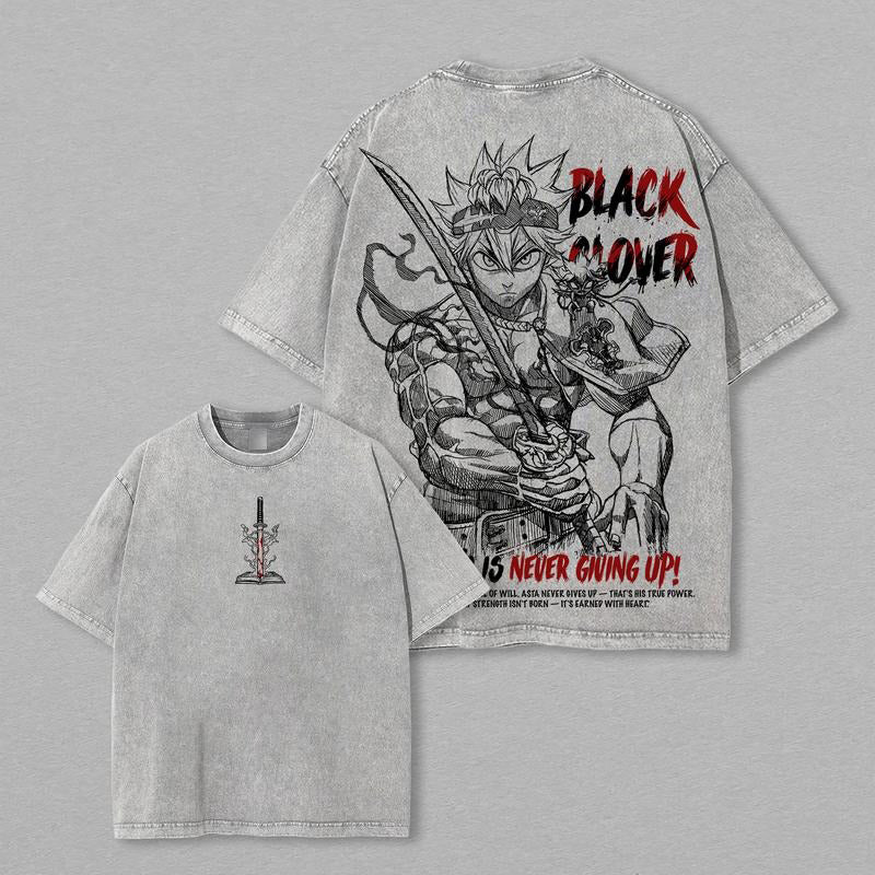 Asta T-Shirt – Black Clover Oversized Vintage Anime Tee