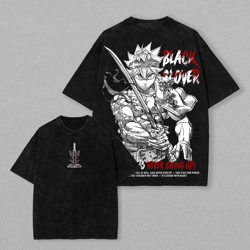 Asta T-Shirt – Black Clover Oversized Vintage Anime Tee