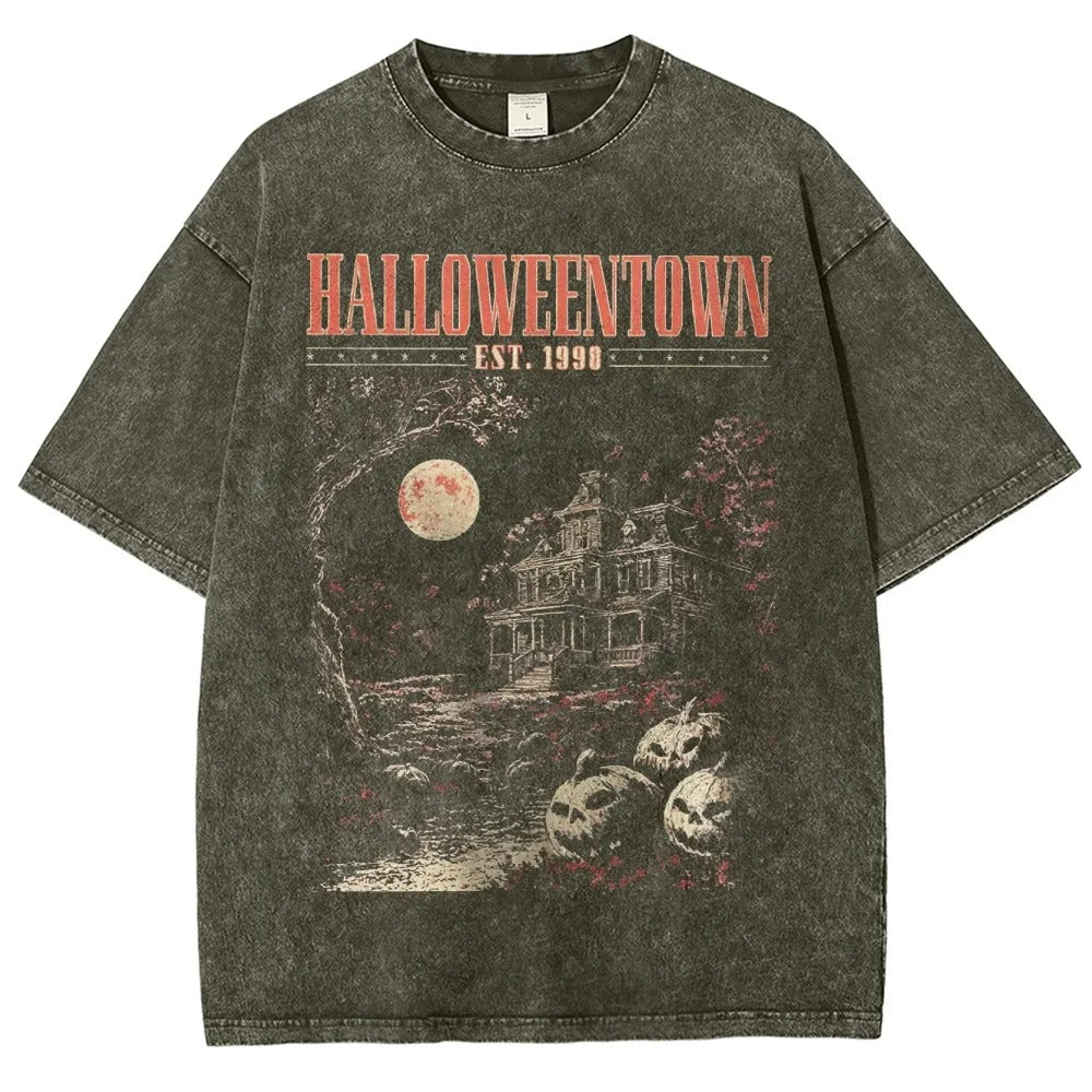 Horror Film Unisex Fit Washed T-Shirt
