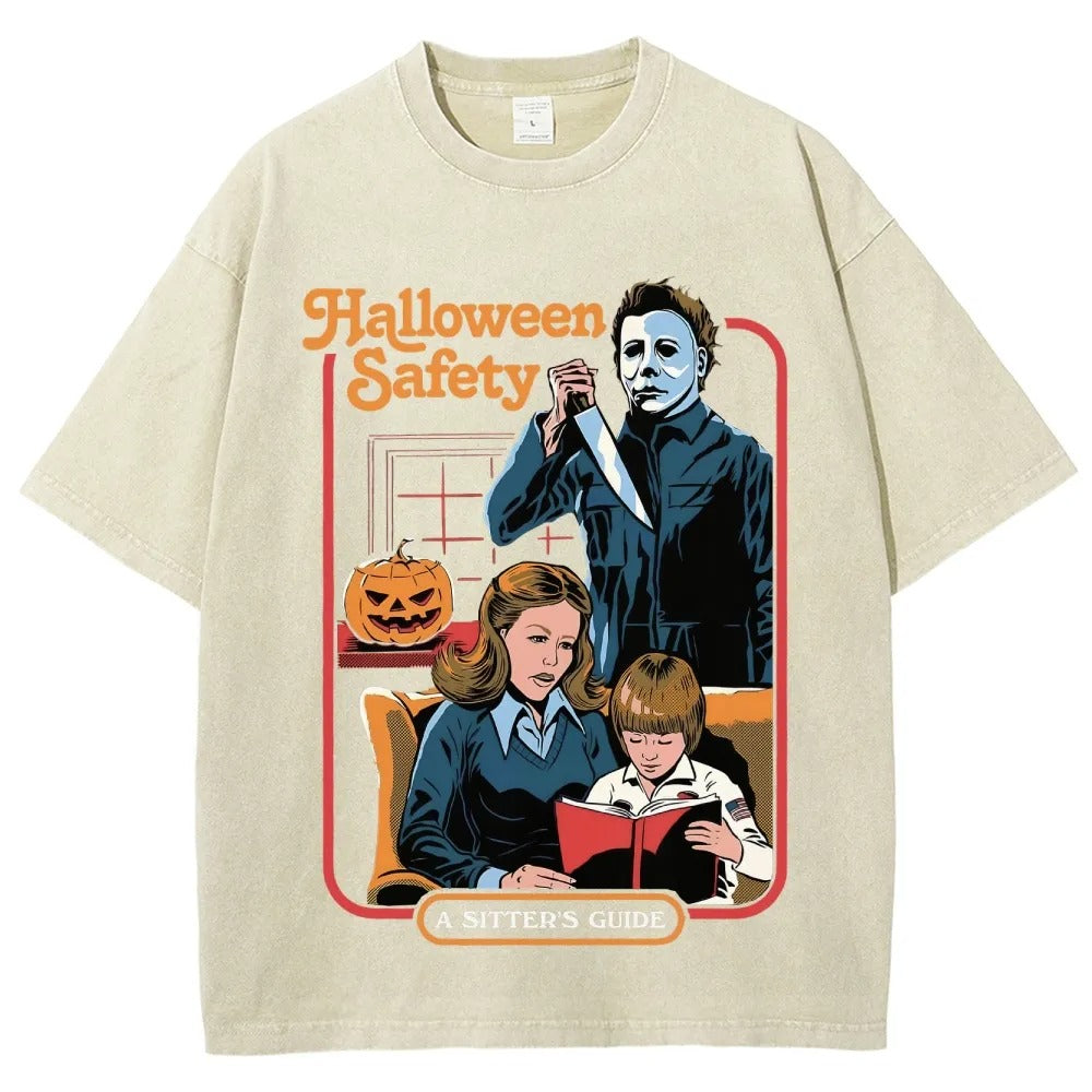 Horror Film Unisex Fit Washed T-Shirt