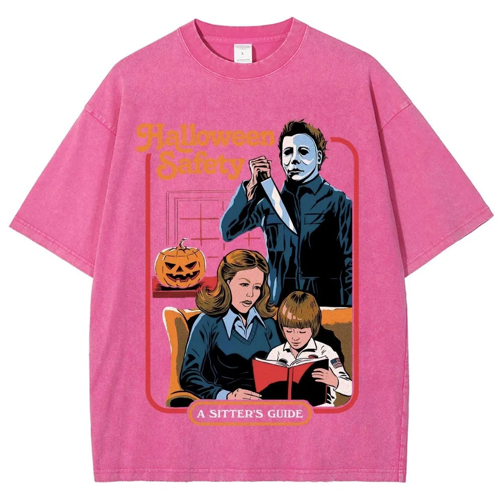 Horror Film Unisex Fit Washed T-Shirt