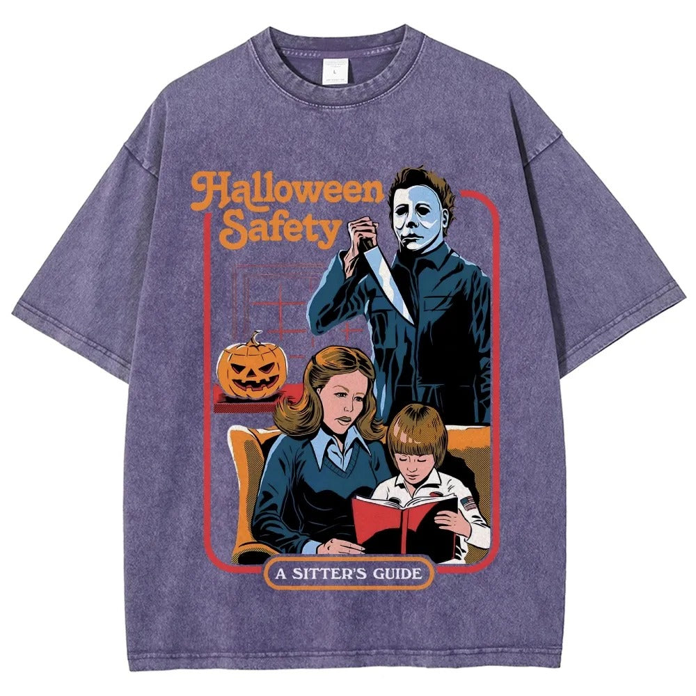 Horror Film Unisex Fit Washed T-Shirt