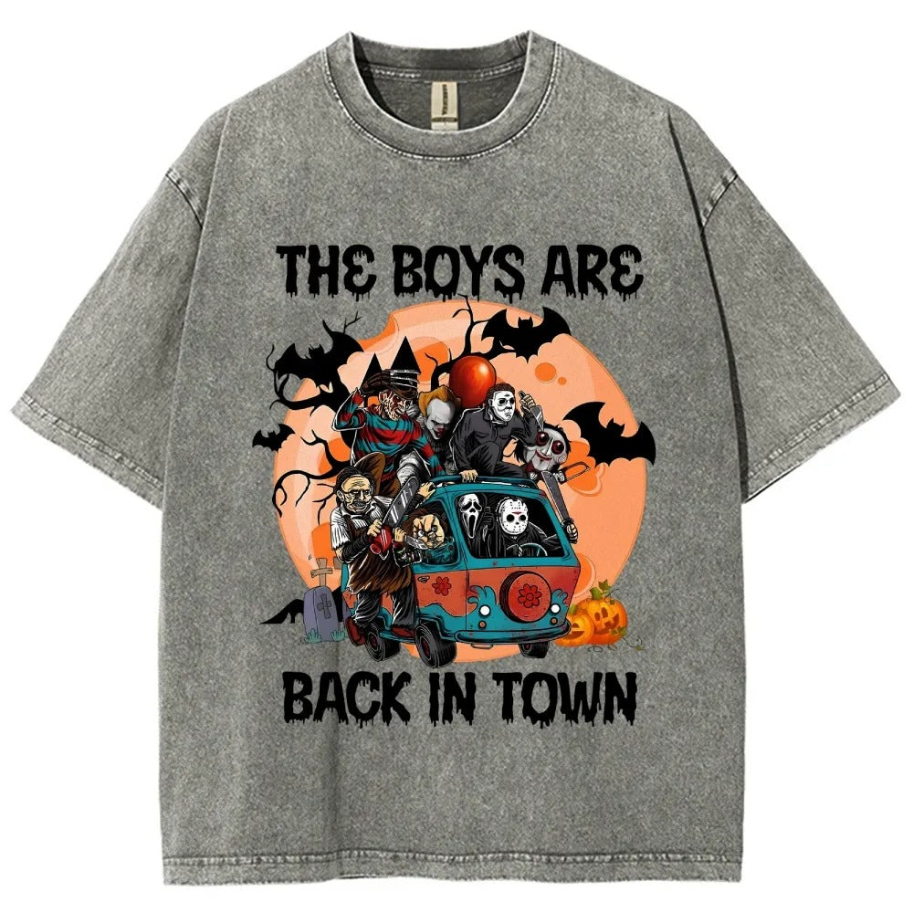 Horror Film Unisex Fit Washed T-Shirt