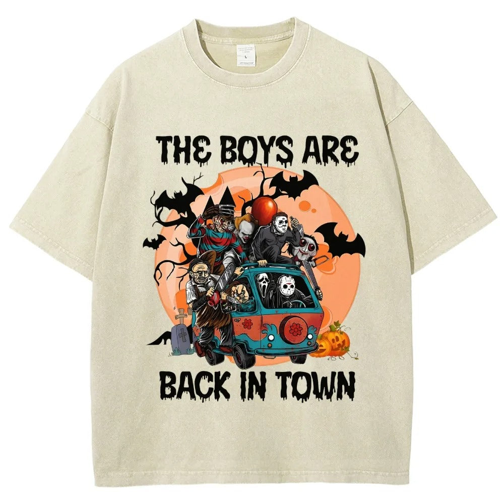 Horror Film Unisex Fit Washed T-Shirt