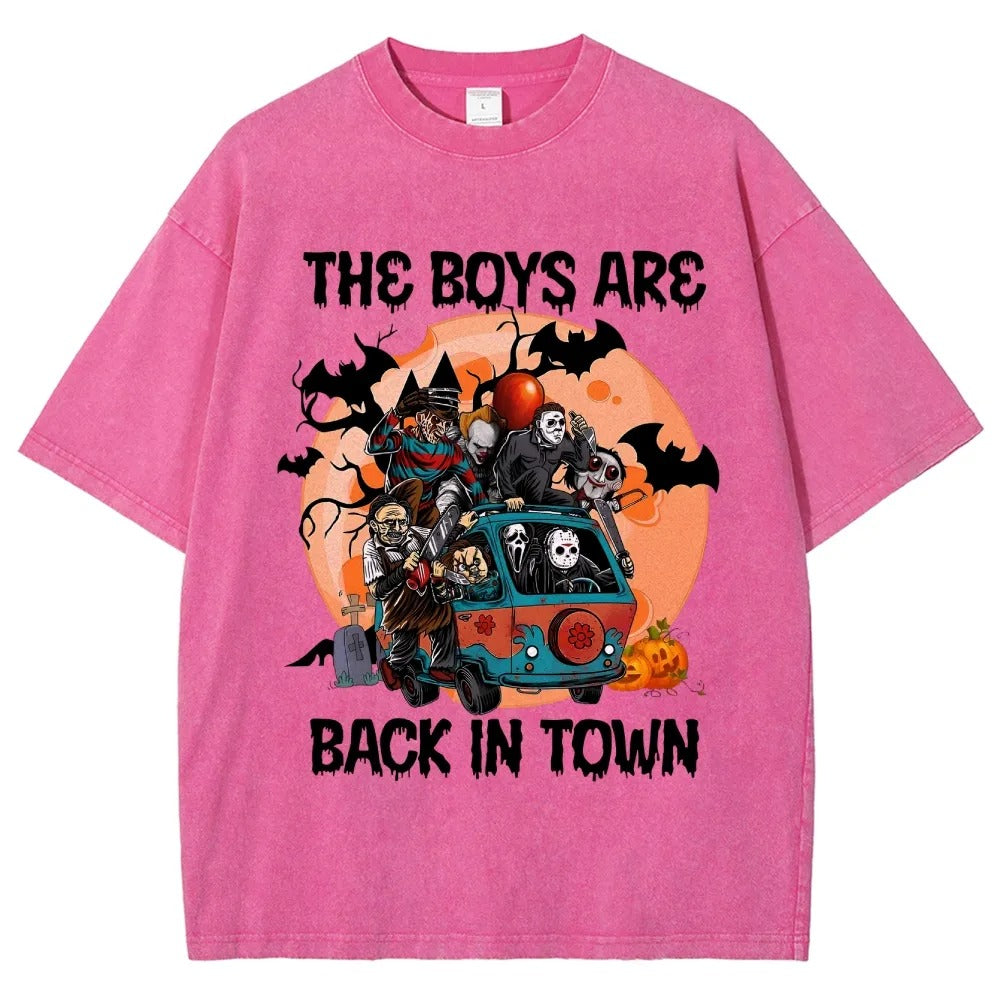 Horror Film Unisex Fit Washed T-Shirt