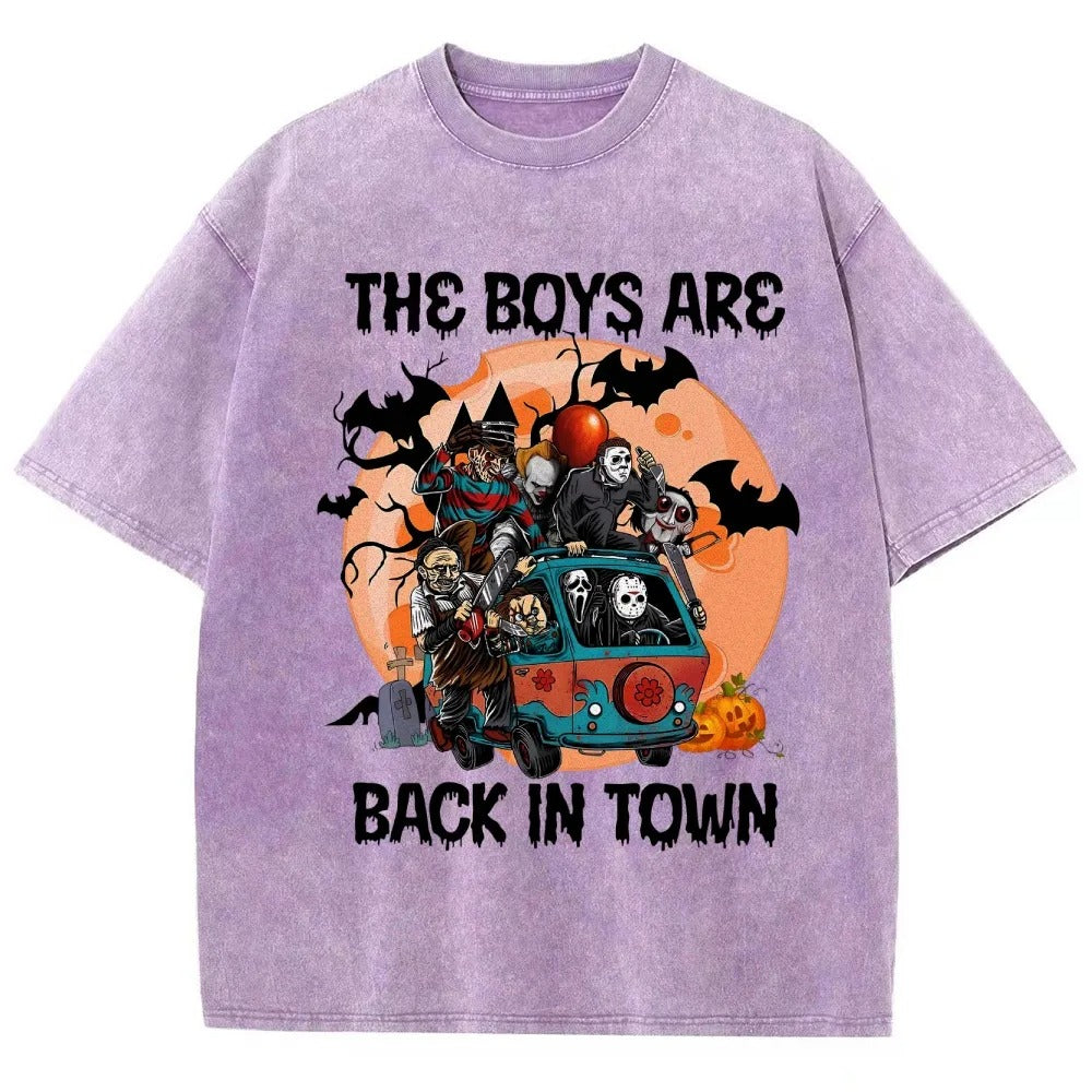 Horror Film Unisex Fit Washed T-Shirt