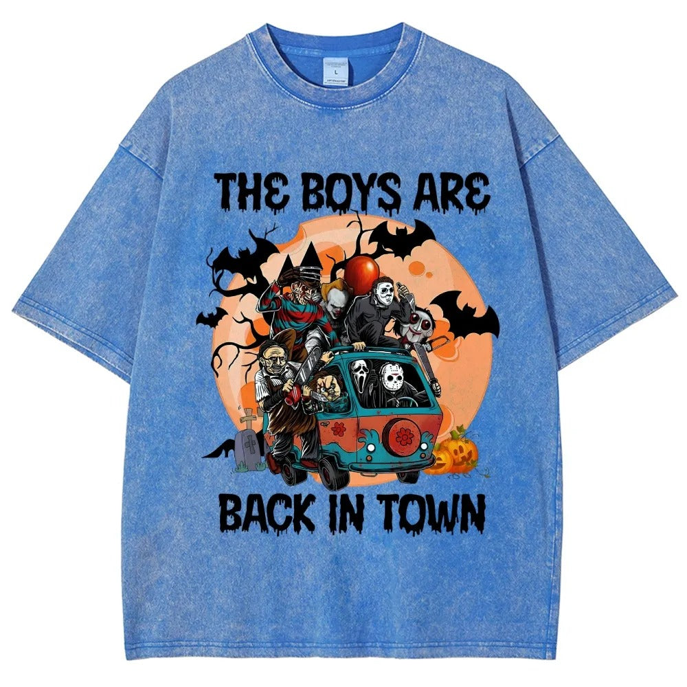 Horror Film Unisex Fit Washed T-Shirt