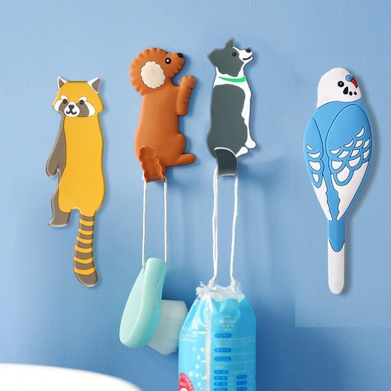 Adhesive Animal Hooks for Fridge and Wall